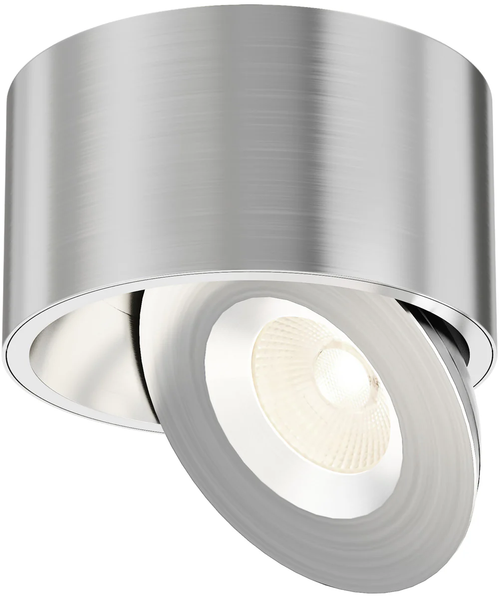 Fulcrum LED Flush Mount w Gimbal Brushed Aluminum - Image 2