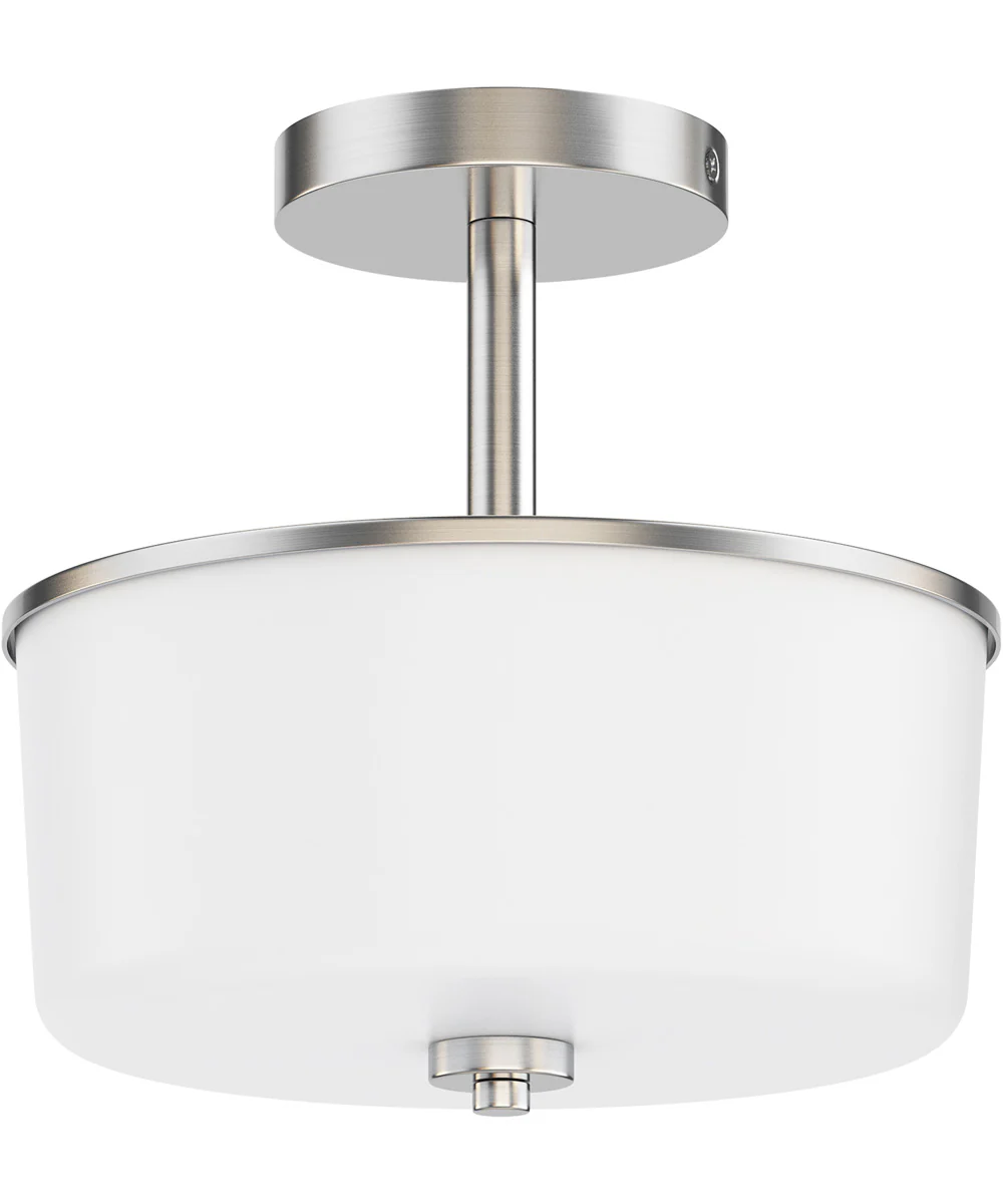 Fuller 2-Light Semi Flush/Pendant Convertible Satin Nickel