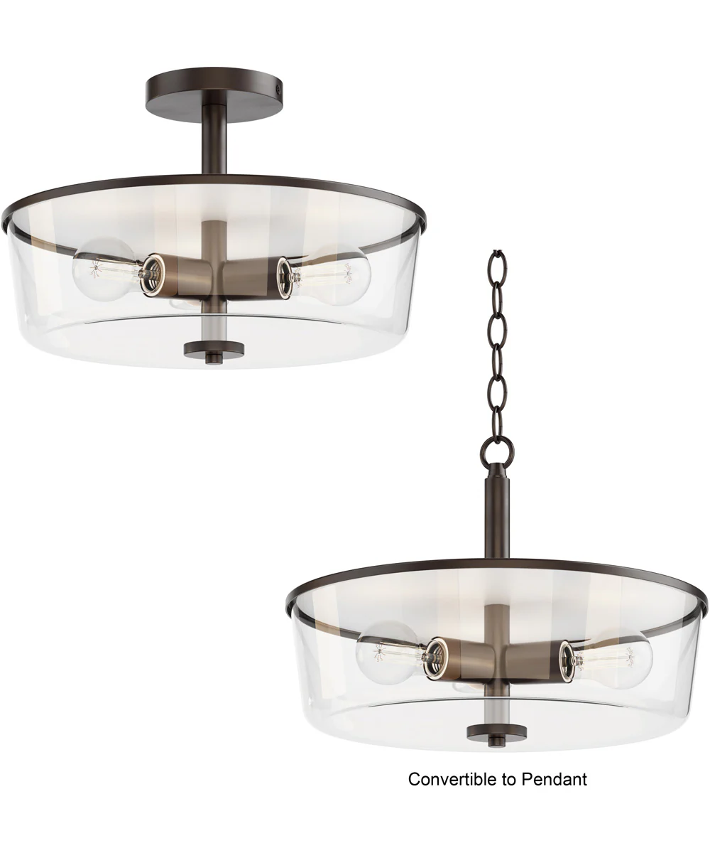 Fuller 3-Light Semi Flush/Pendant Convertible Oil Rubbed Bronze - Image 2