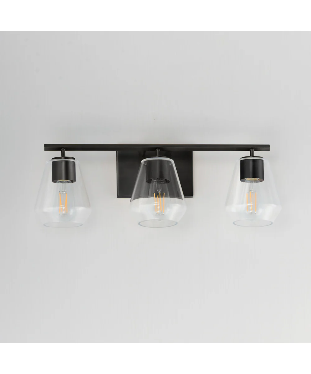 Geode 3-Light Bath Vanity Black - Image 2