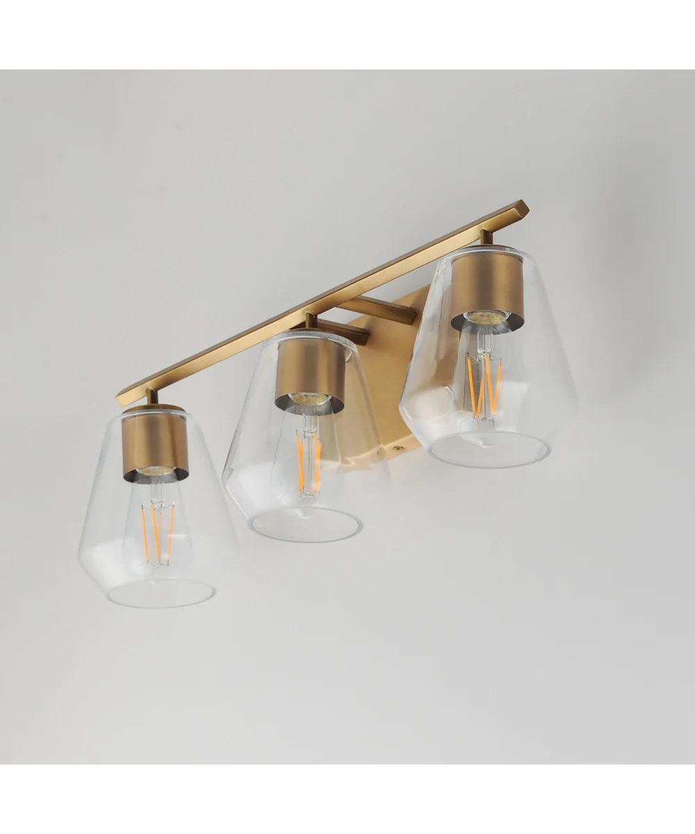 Geode 3-Light Bath Vanity Natural Aged Brass - Image 5