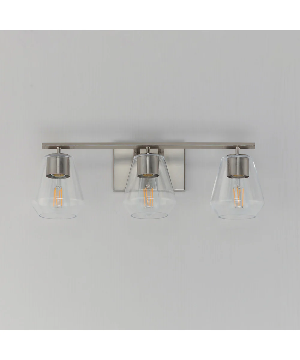 Geode 3-Light Bath Vanity Satin Nickel - Image 2