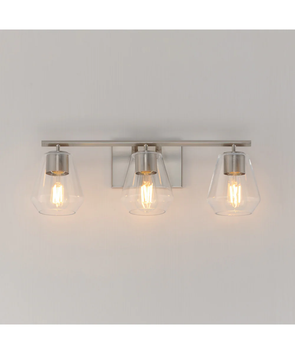 Geode 3-Light Bath Vanity Satin Nickel - Image 3