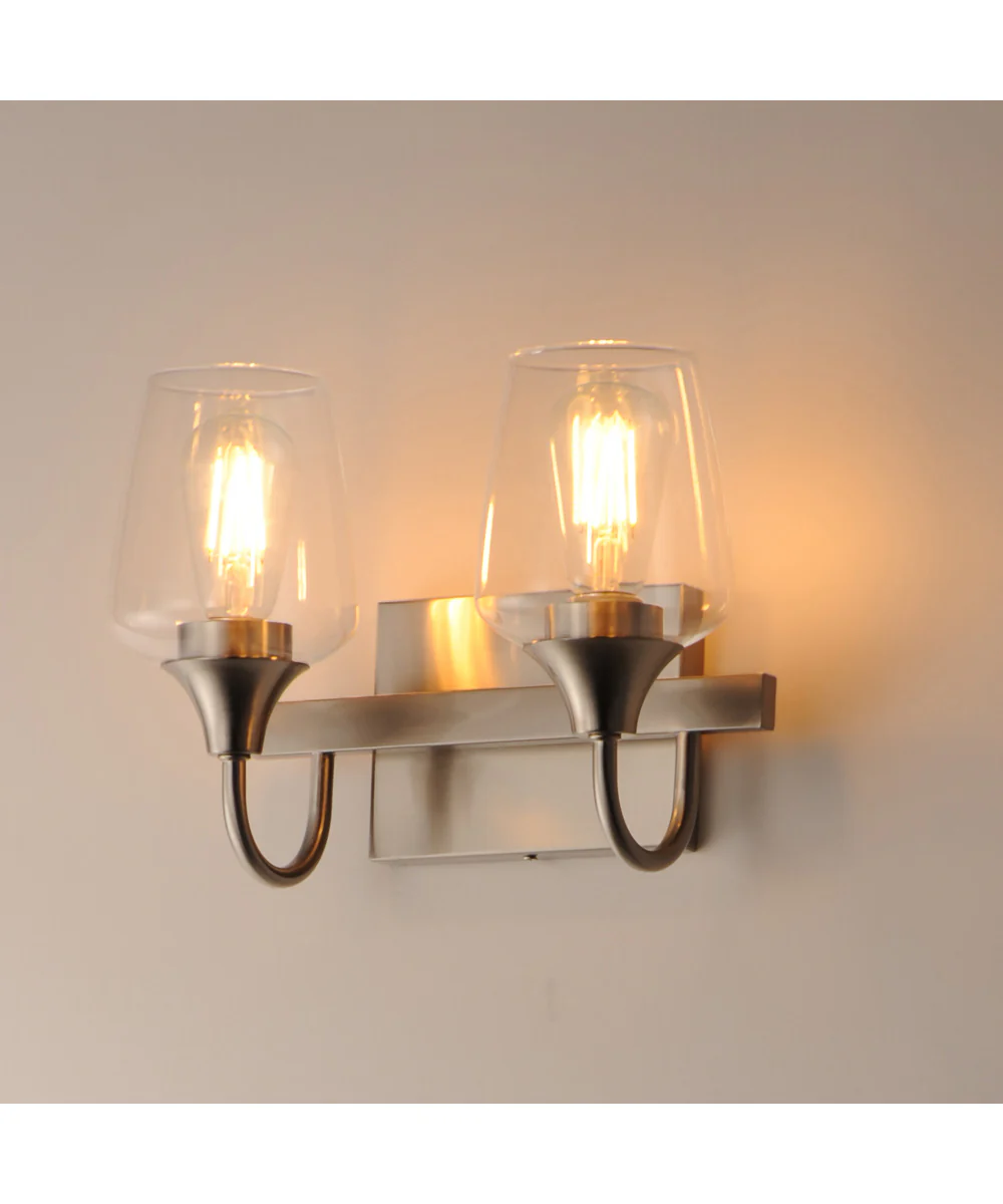Goblet 2-Light Wall Sconce Satin Nickel - Image 3