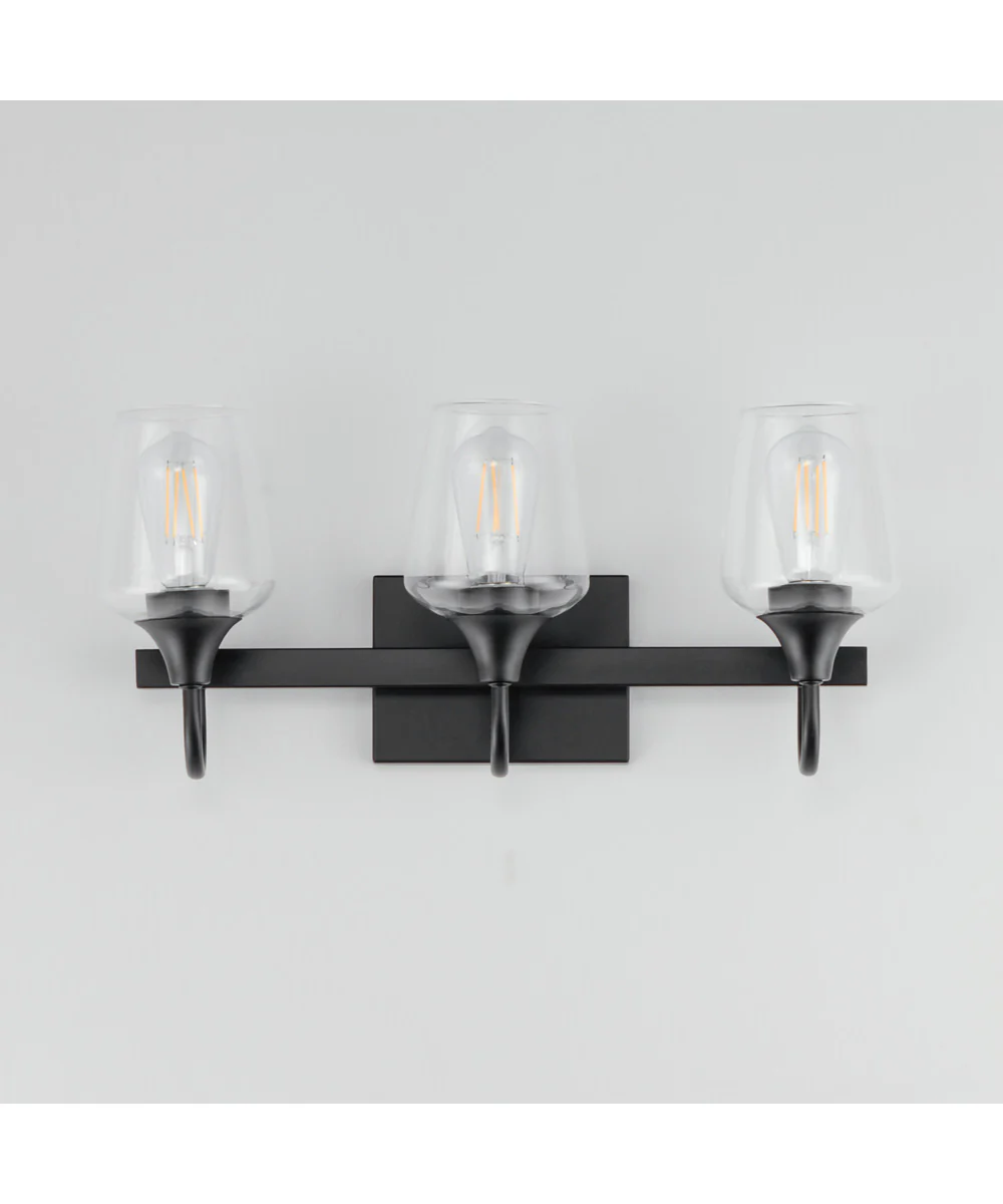 Goblet 3-Light Wall sconce Black - Image 2