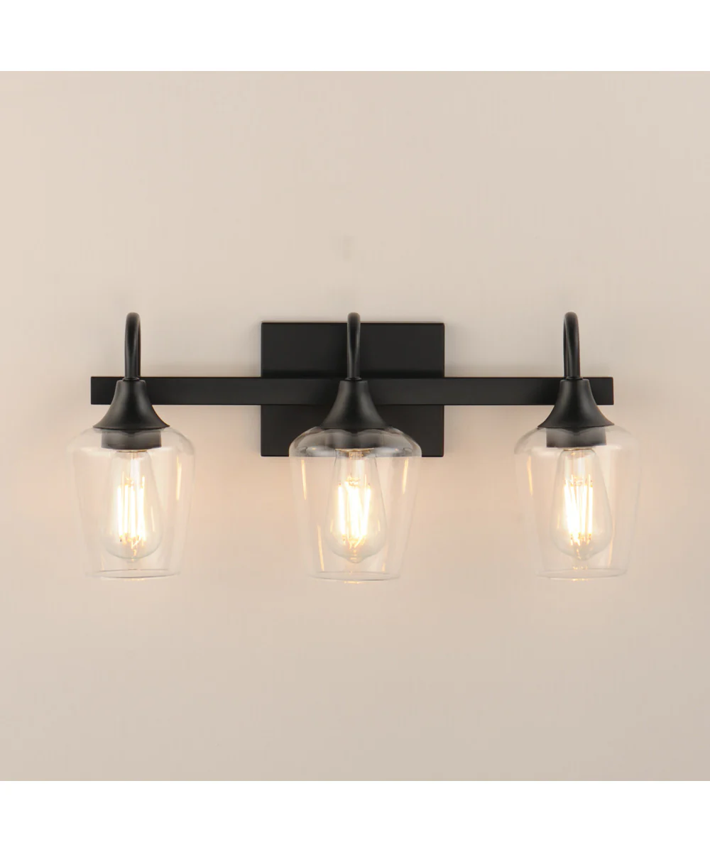 Goblet 3-Light Wall sconce Black - Image 3