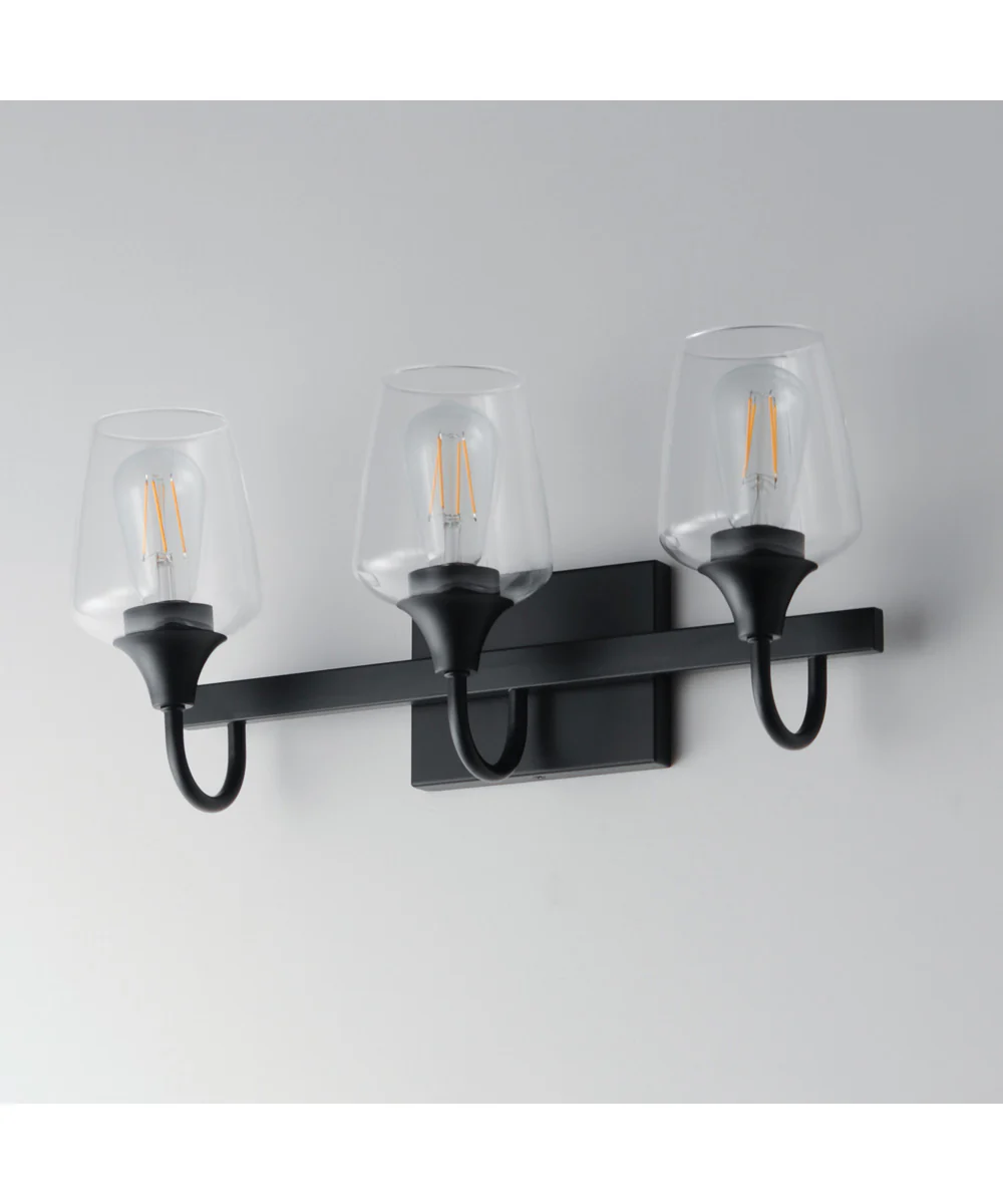 Goblet 3-Light Wall sconce Black - Image 4