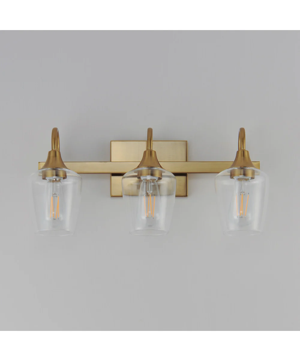 Goblet 3-Light Wall sconce Natural Aged Brass - Image 4