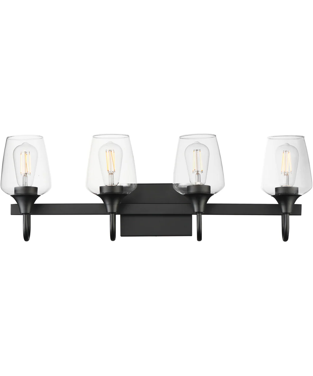 Goblet 4-Light Wall Sconce Black