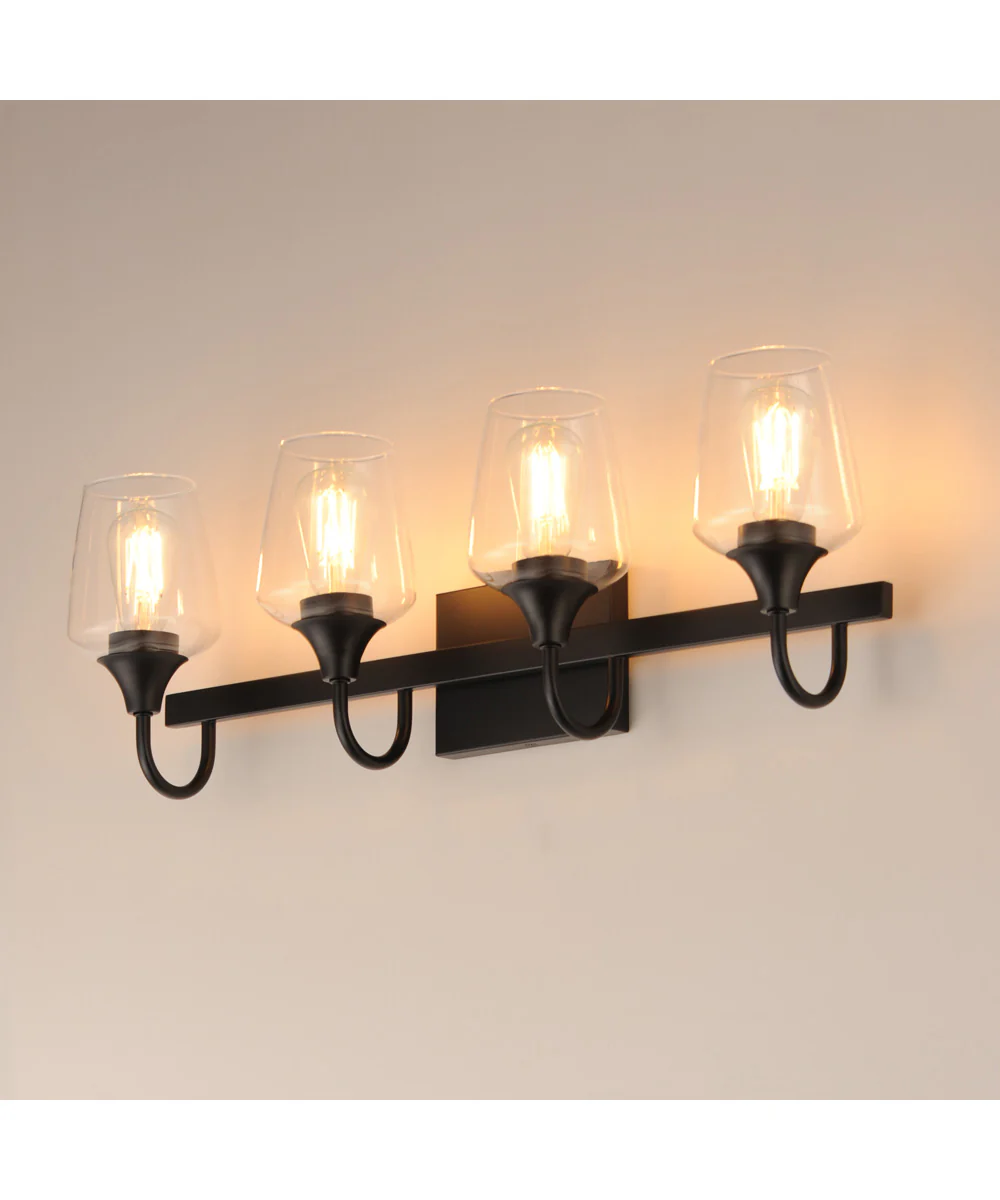 Goblet 4-Light Wall Sconce Black - Image 3
