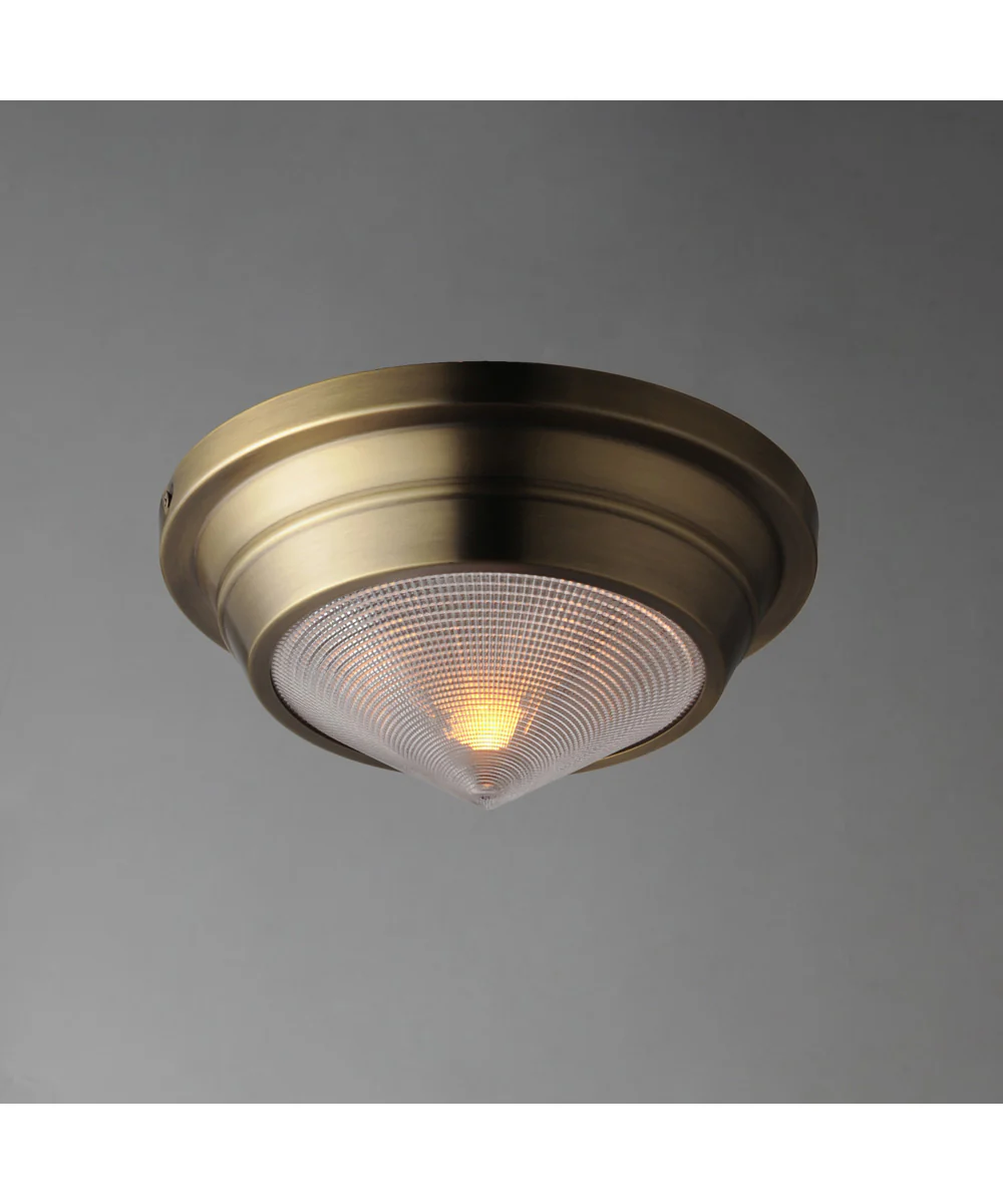 Hargreaves 1-Light Flush Mount Natural Aged Brass - Image 3