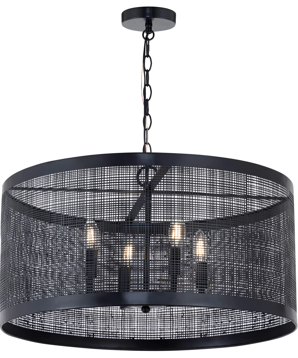 Hatcher 24 inch 4-Light Pendant Black