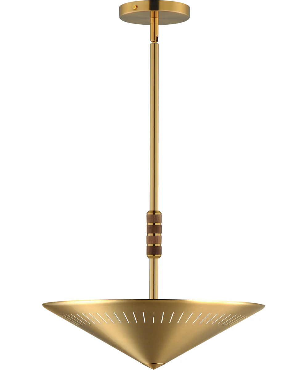 Helsinki 16 inch Pendant Natural Aged Brass