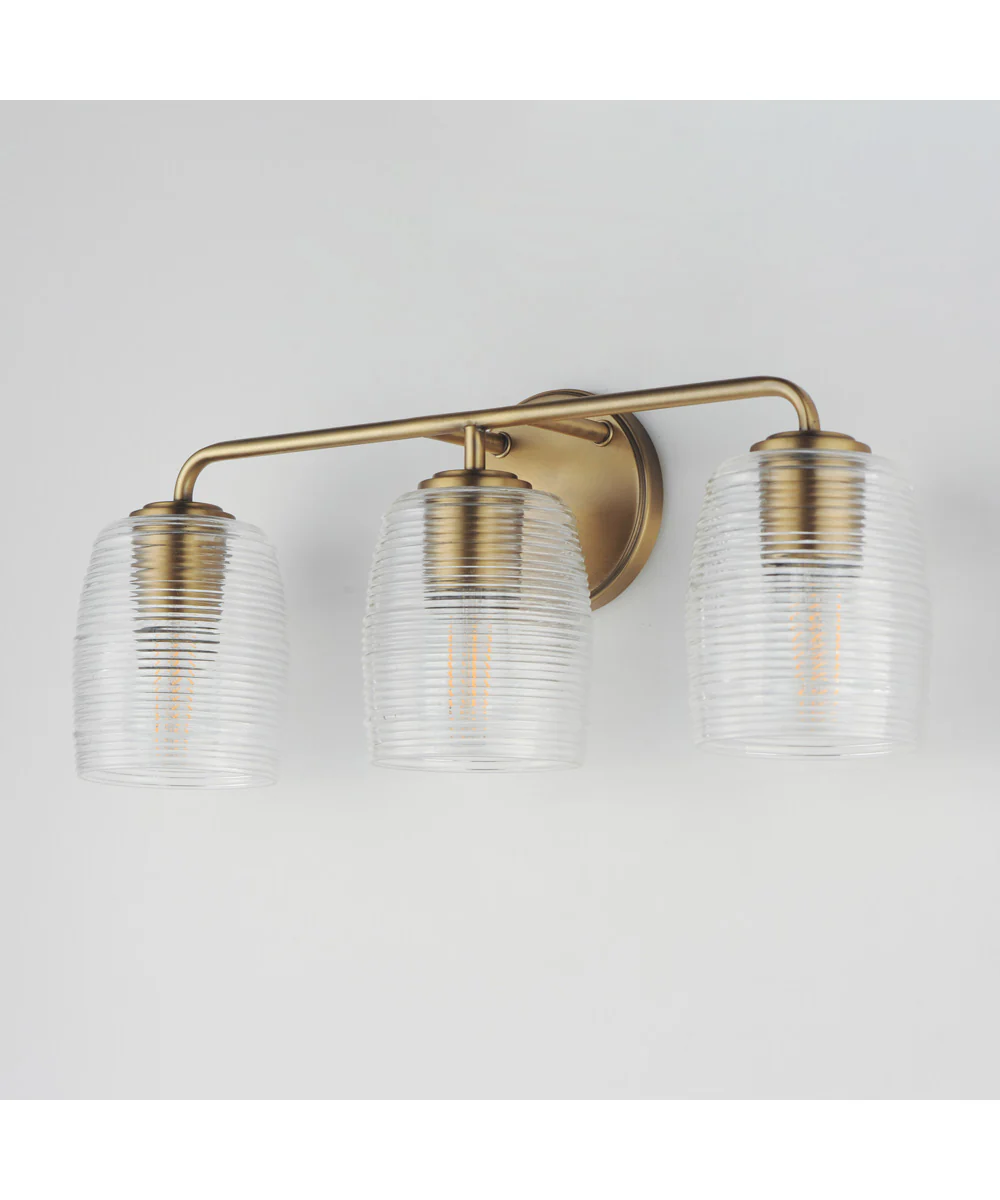 Honey 3-Light Bath Vanity Natural Aged Brass - Image 4