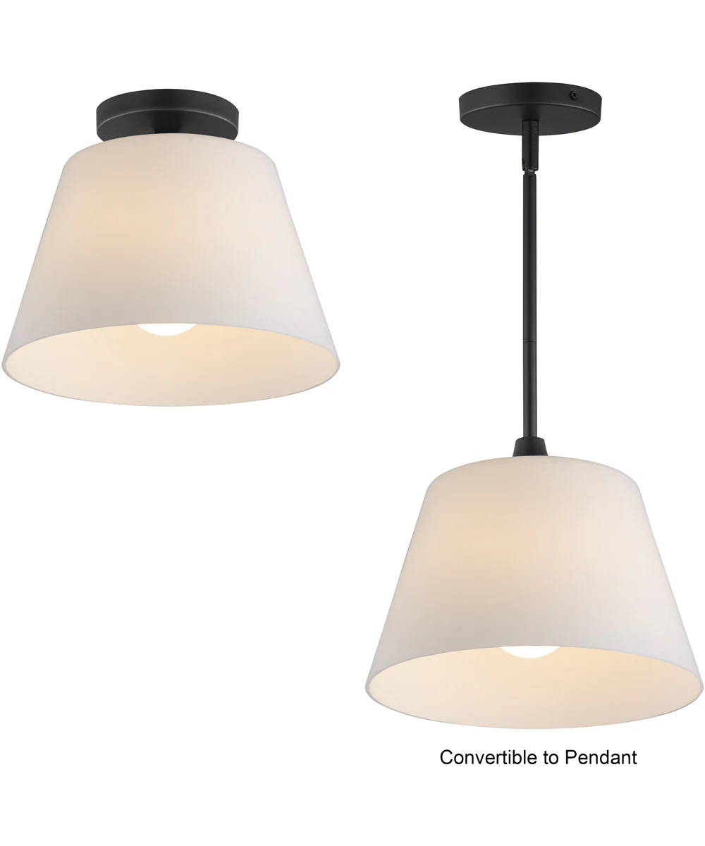 Hudson 1-Light Semi-Flush Mount/Pendant Black - Image 2