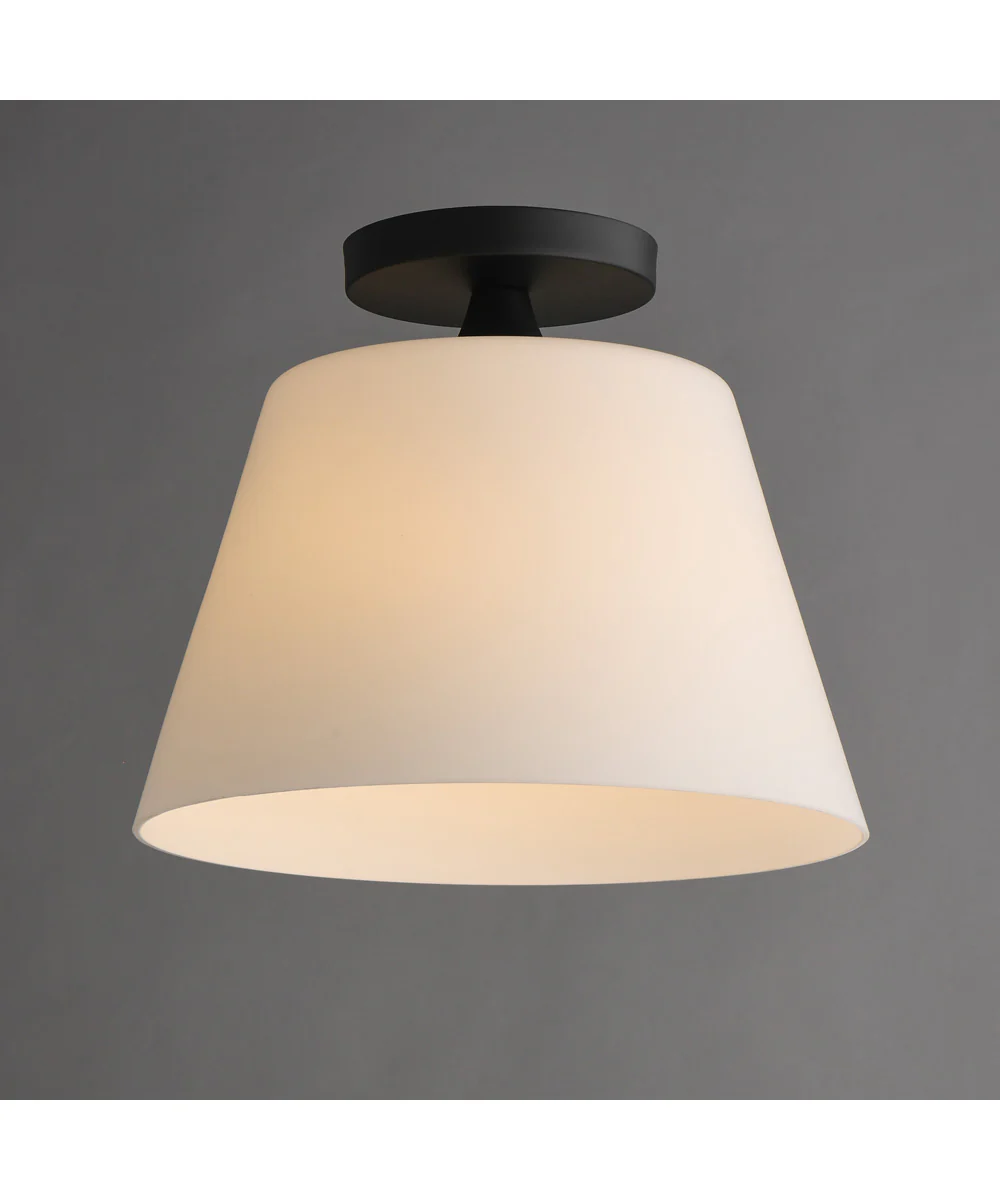 Hudson 1-Light Semi-Flush Mount/Pendant Black - Image 3