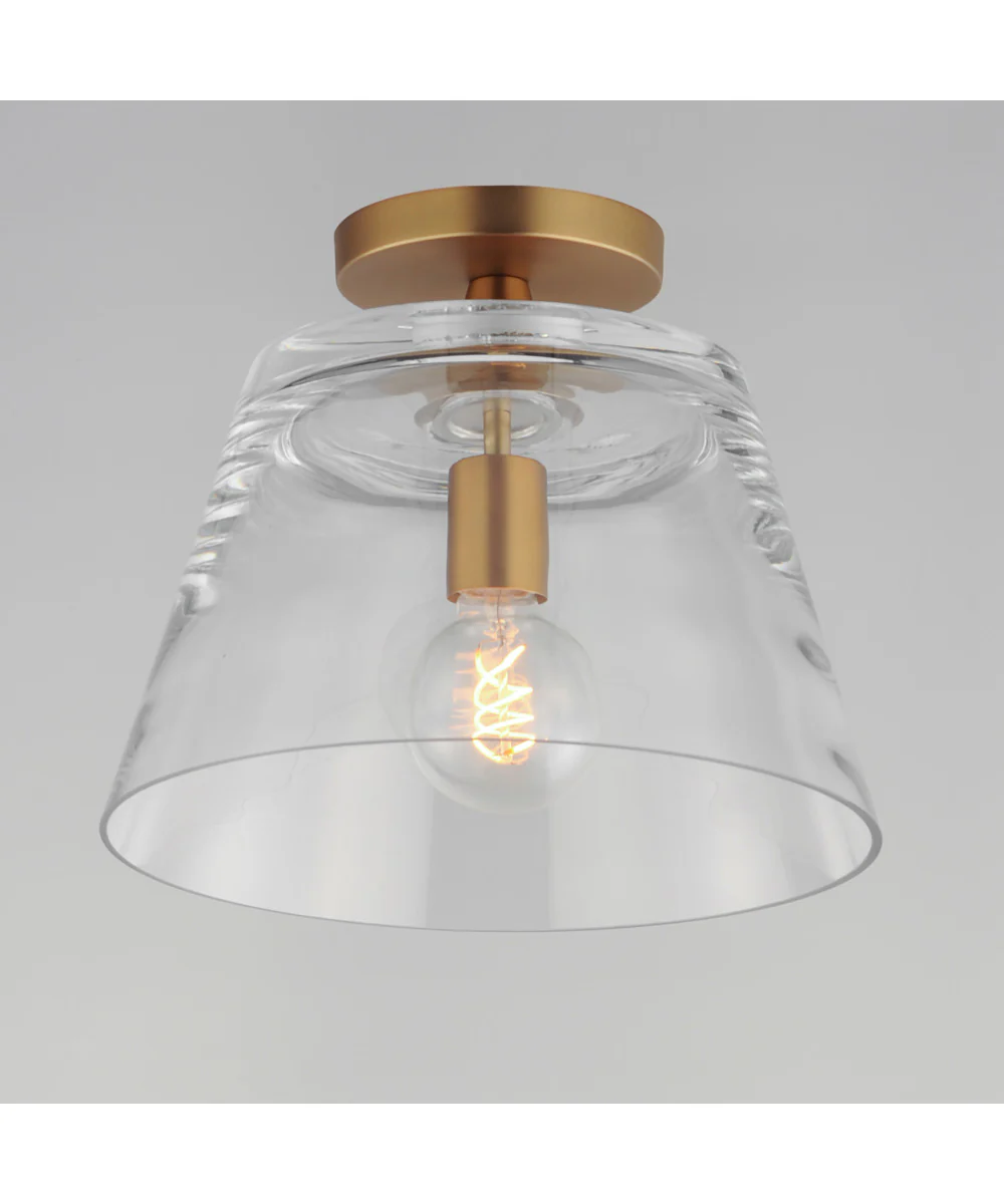 Hudson 1-Light Semi-Flush Mount/Pendant Natural Aged Brass - Image 3