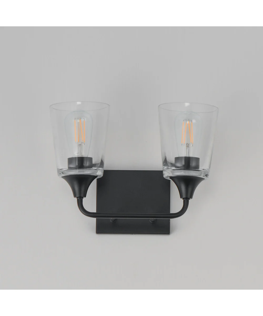 Hudson 2-Light Bath Vanity Black - Image 2