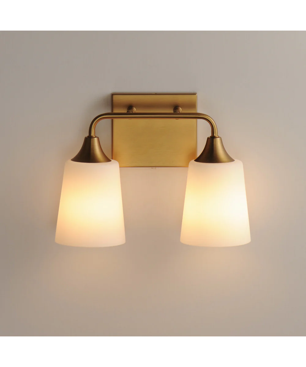 Hudson 2-Light Bath Vanity Natural Aged Brass - Image 3