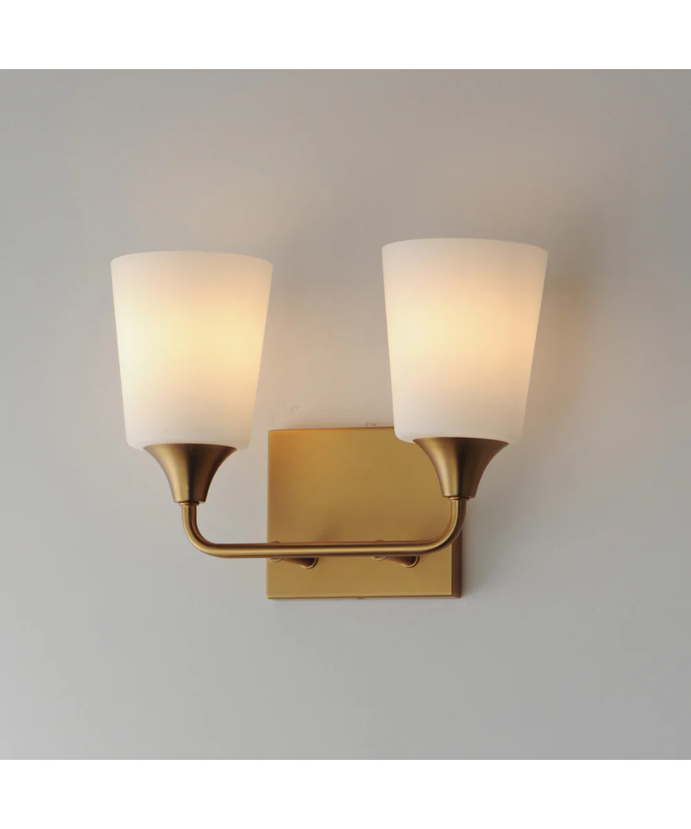 Hudson 2-Light Bath Vanity Natural Aged Brass - Image 4