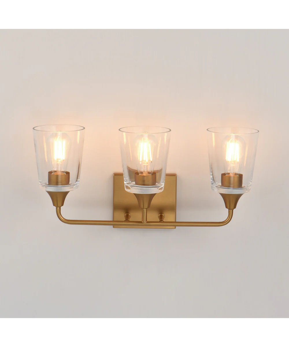 Hudson 3-Light Bath Vanity Natural Aged Brass - Image 3