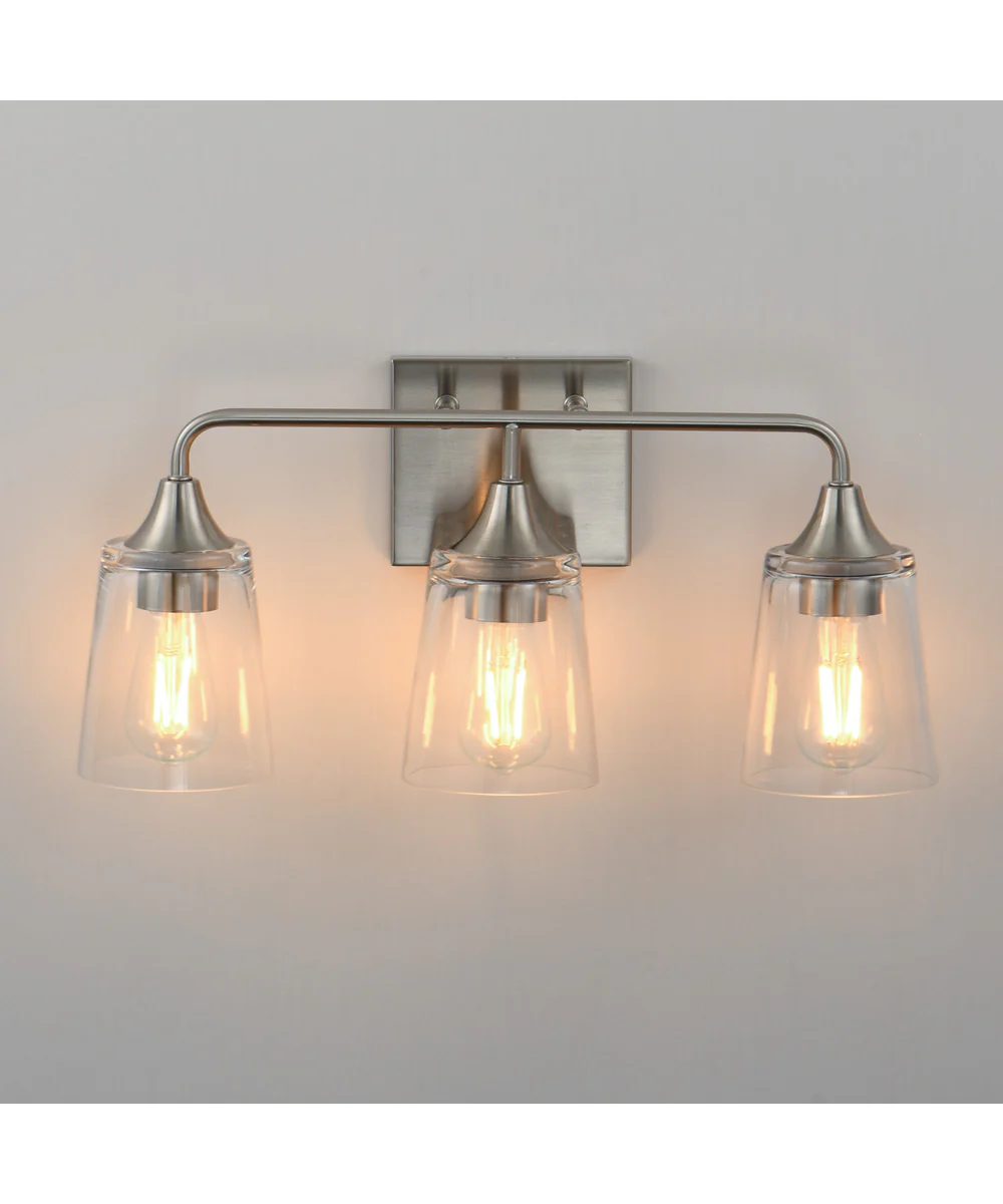 Hudson 3-Light Bath Vanity Satin Nickel - Image 3