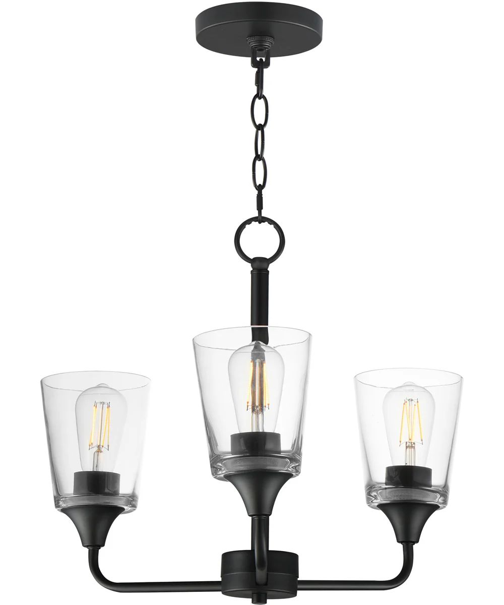 Hudson 3-Light Chandelier Black