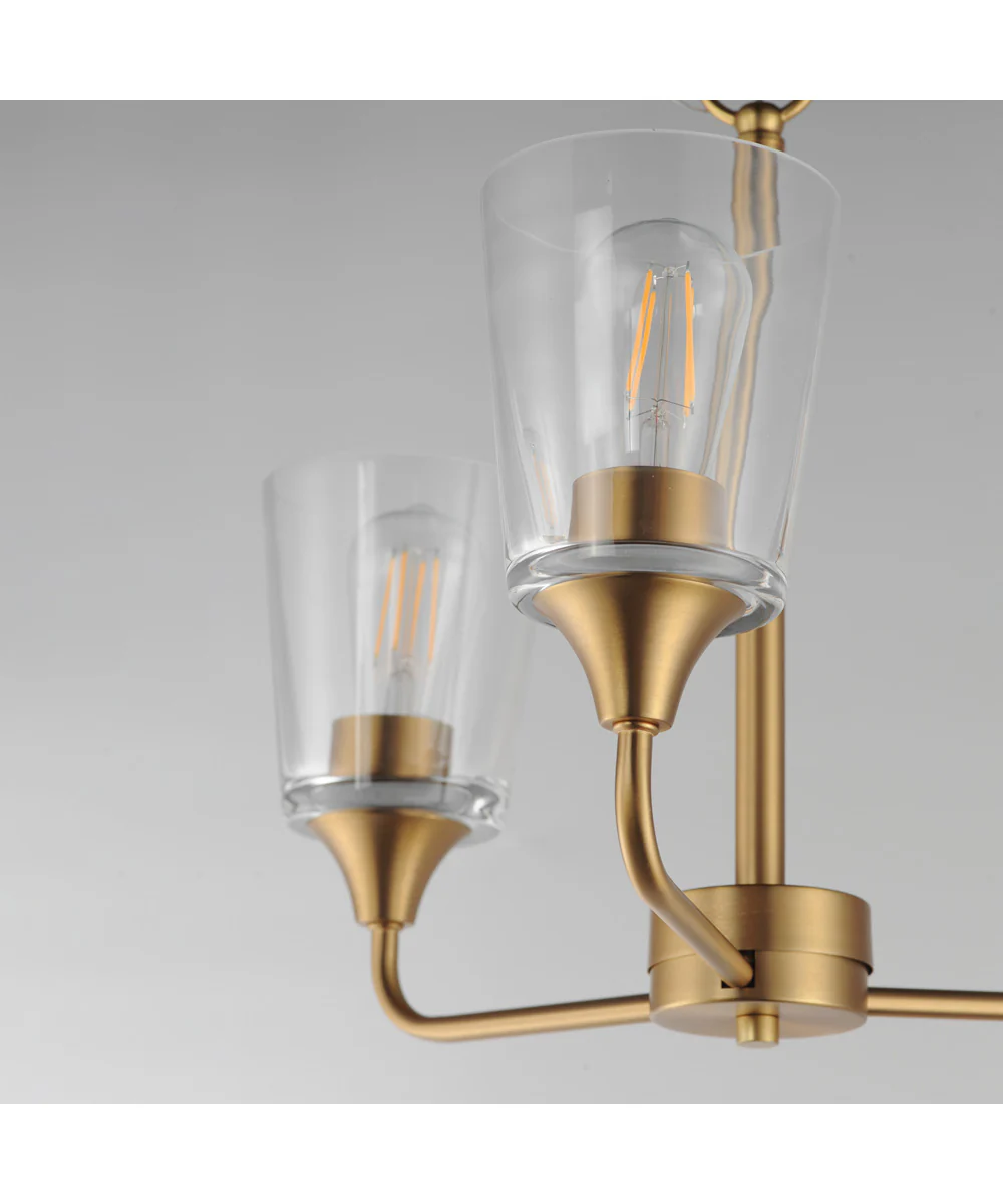Hudson 3-Light Chandelier Natural Aged Brass - Image 4