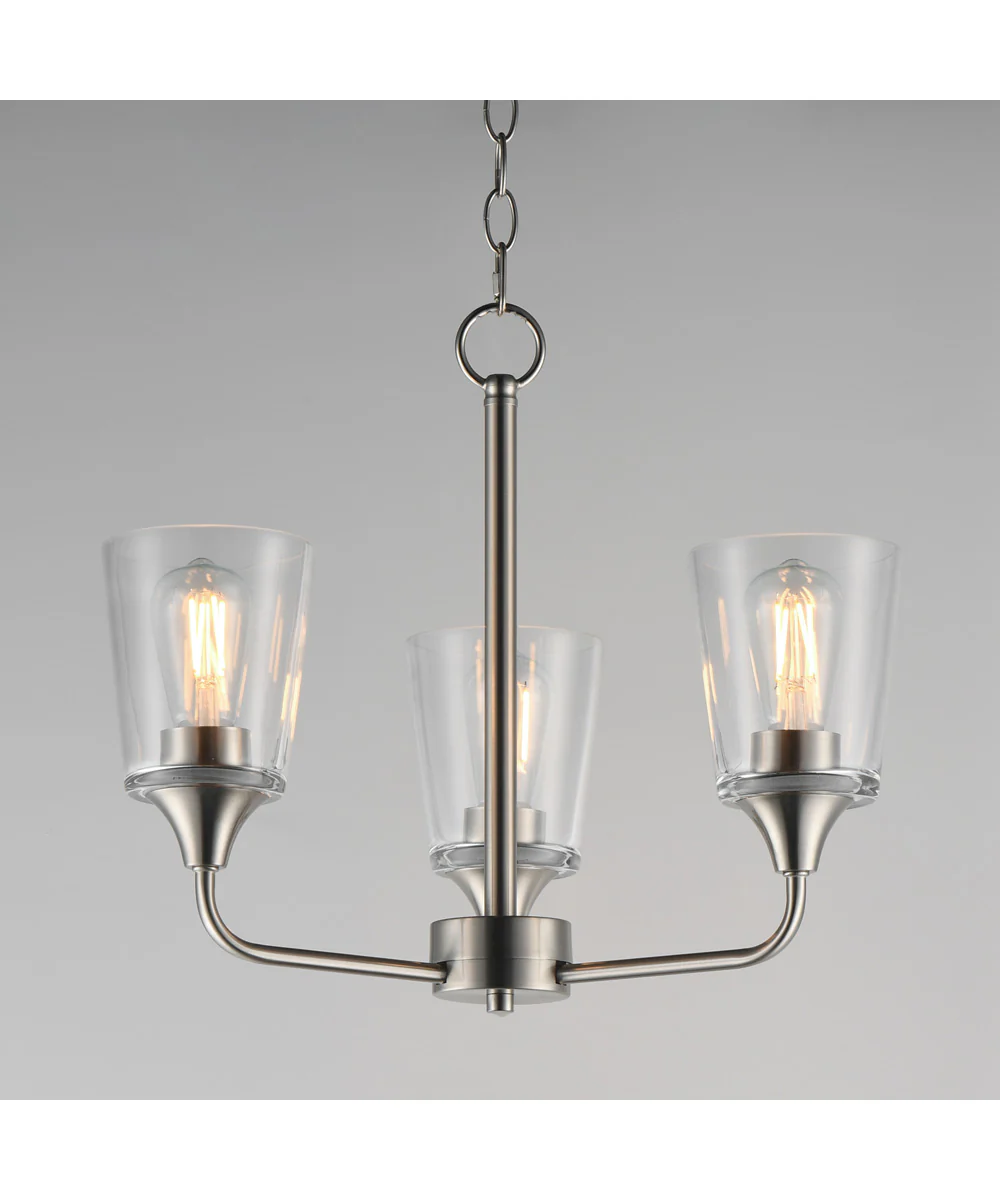 Hudson 3-Light Chandelier Satin Nickel - Image 2
