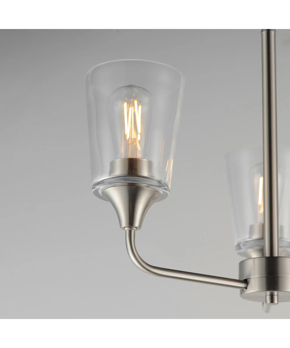 Hudson 3-Light Chandelier Satin Nickel - Image 4