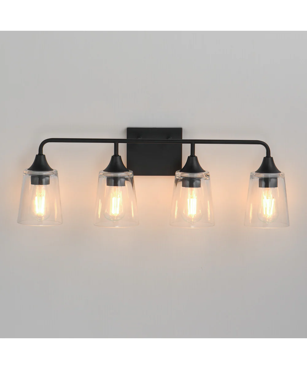 Hudson 4-Light Bath Vanity Black - Image 3