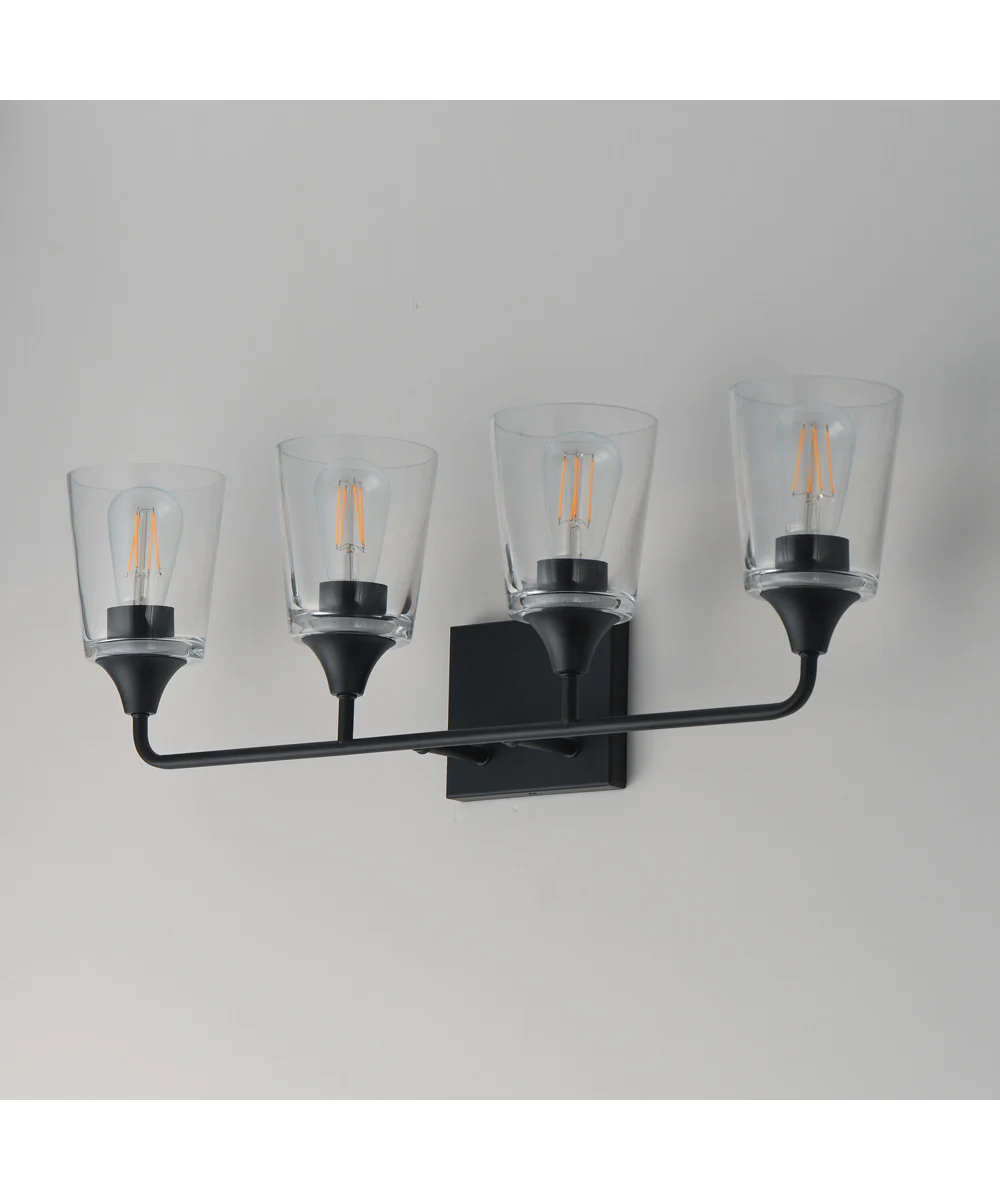 Hudson 4-Light Bath Vanity Black - Image 4
