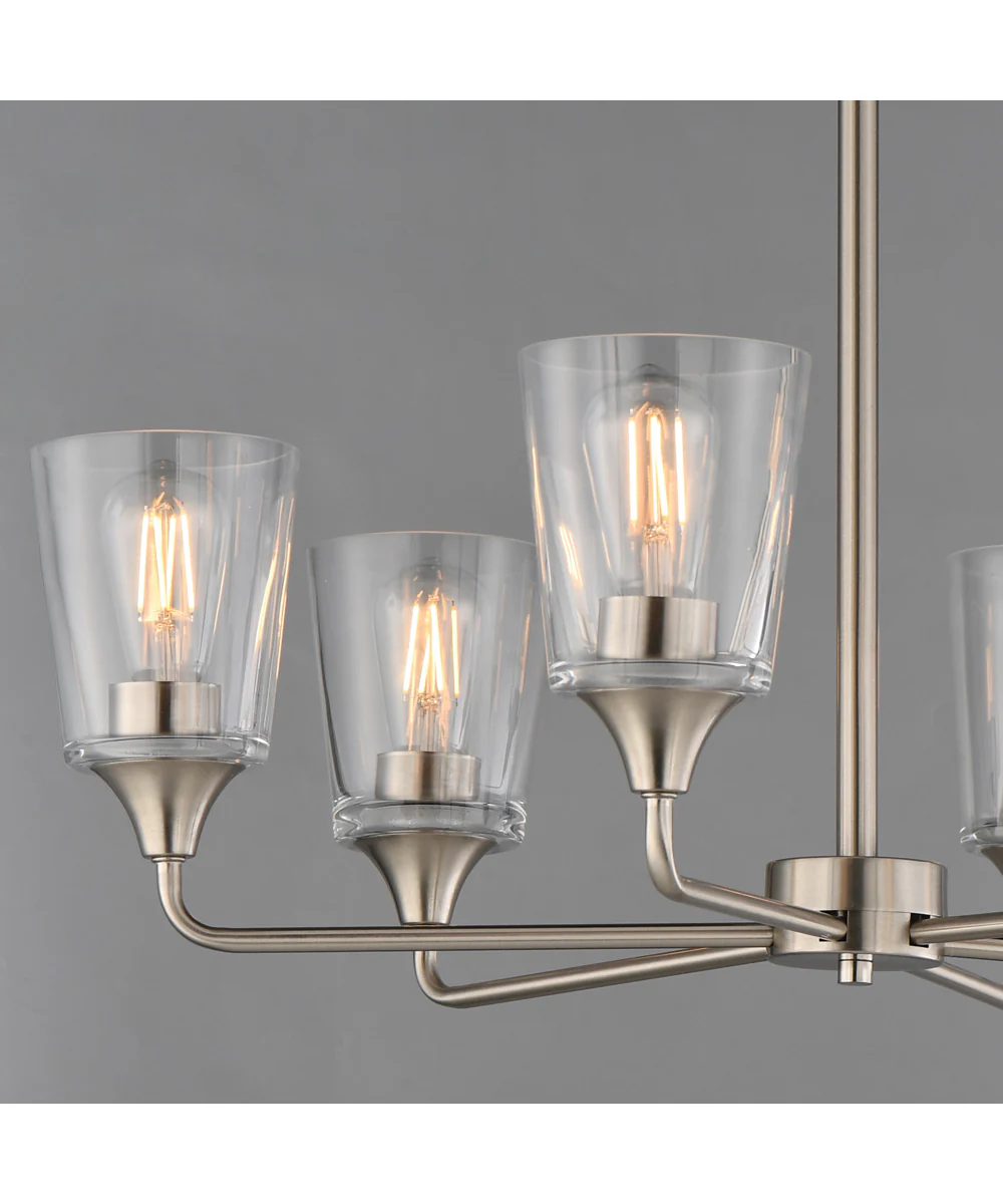 Hudson 6-Light Chandelier Satin Nickel - Image 4