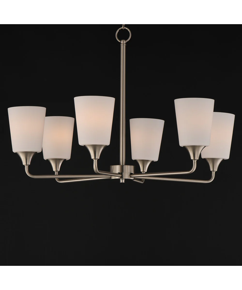 Hudson 6-Light Chandelier Satin Nickel - Image 4