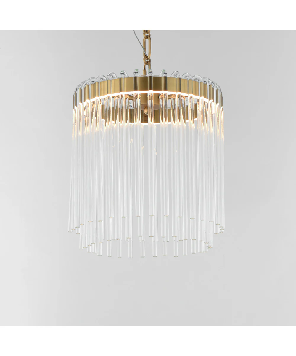 Jolie 11 inch LED Pendant Natural Aged Brass - Image 3