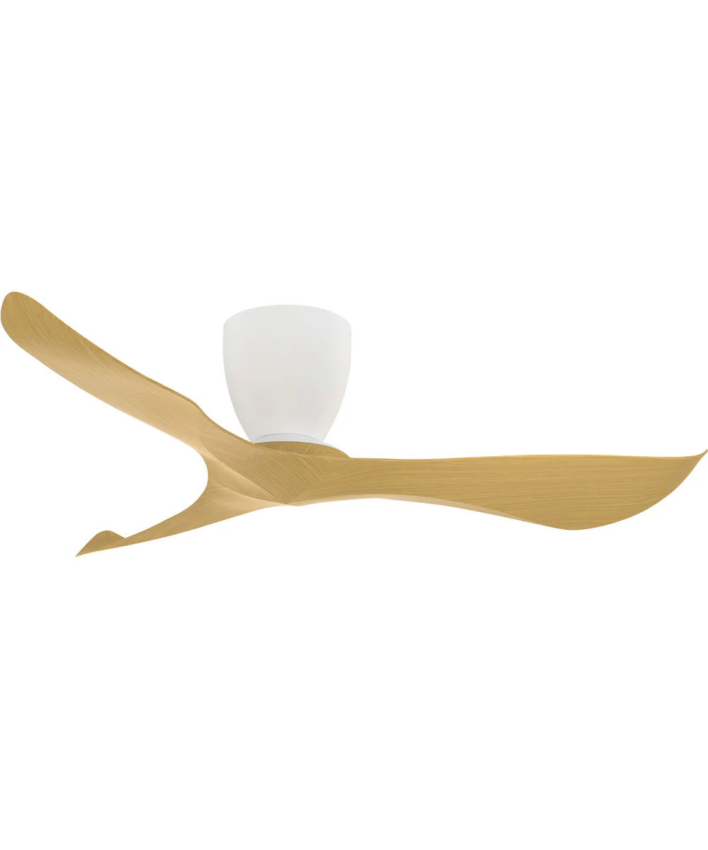 Keanu Hugger 56 inch Hugger Fan Matte White / Teak