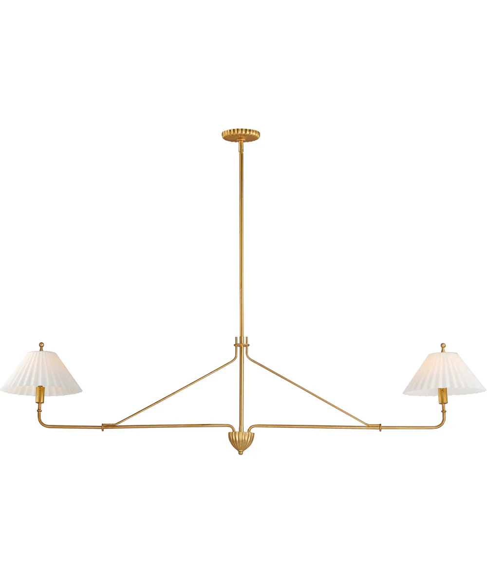 Kismet 2-Light Pendant Gold Leaf
