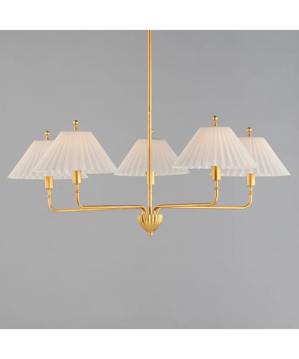 Kismet 5-Light Chandelier Gold Leaf - Image 3