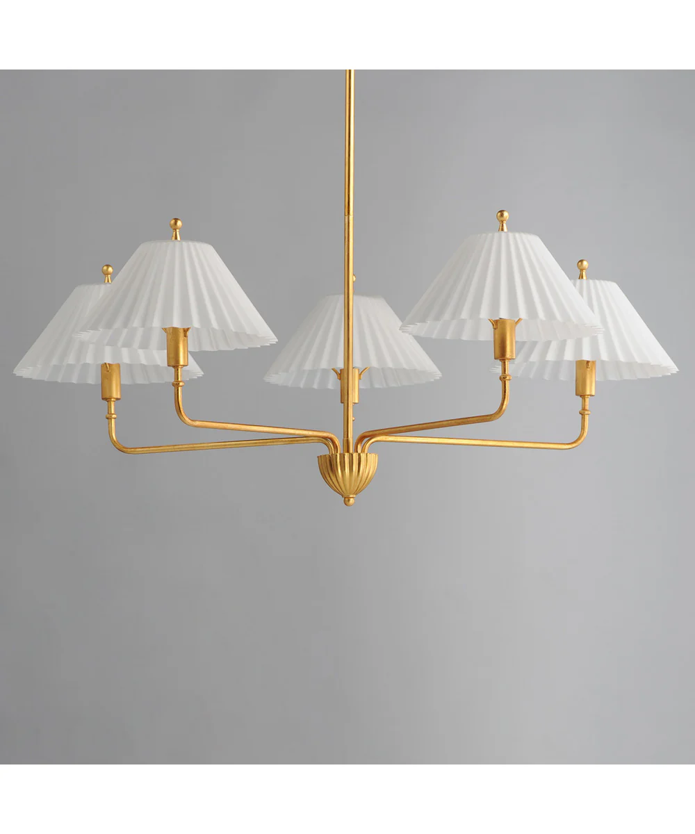 Kismet 5-Light Chandelier Gold Leaf - Image 4