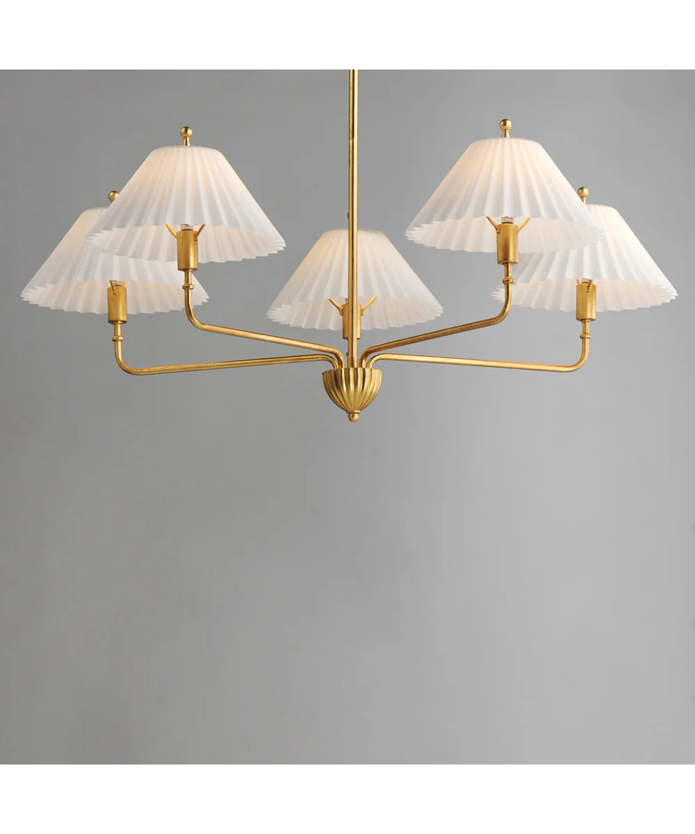 Kismet 5-Light Chandelier Gold Leaf - Image 5