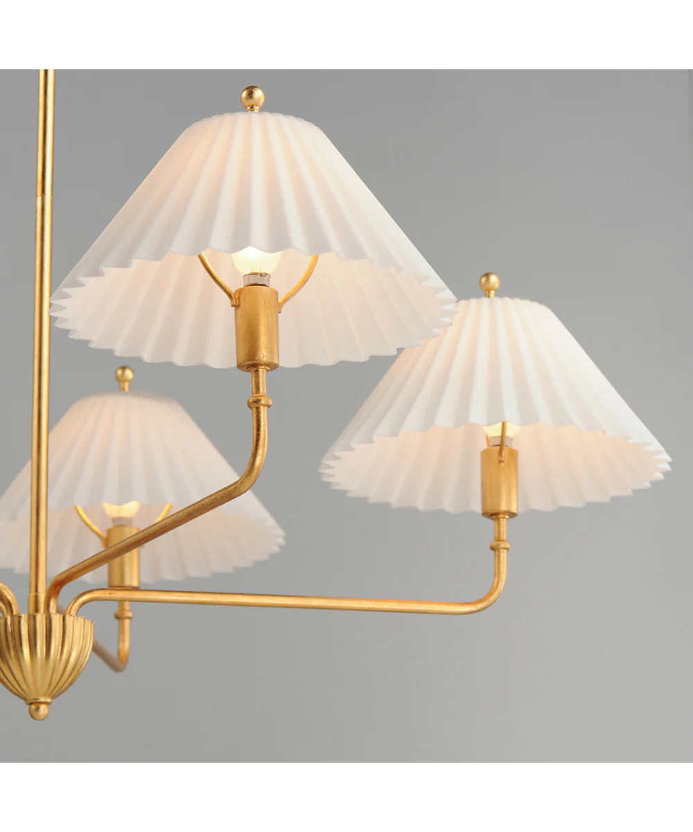 Kismet 5-Light Chandelier Gold Leaf - Image 6