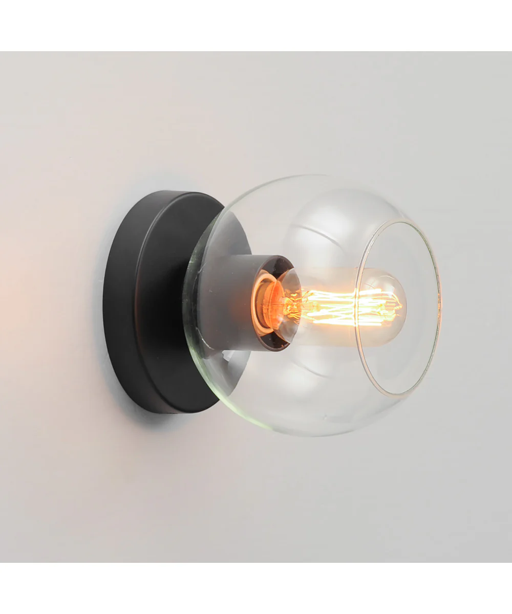 Knox 1-Light Flush Mount Black - Image 6