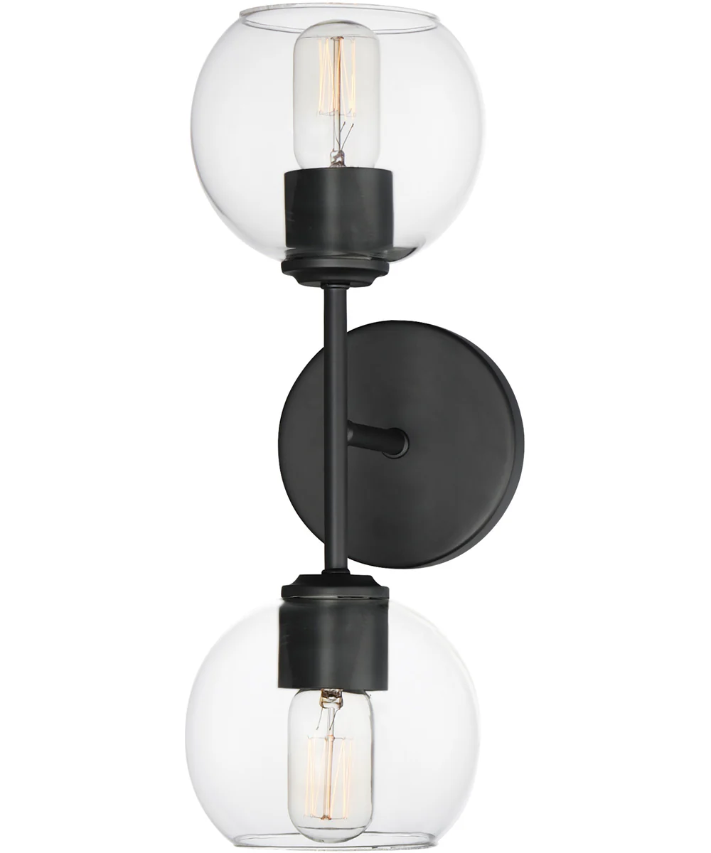 Knox 2-Light Wall Sconce Black