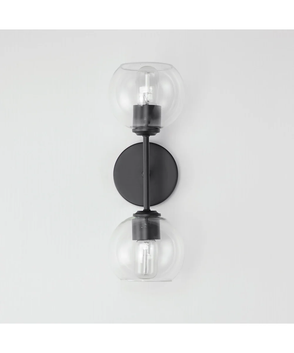 Knox 2-Light Wall Sconce Black - Image 2