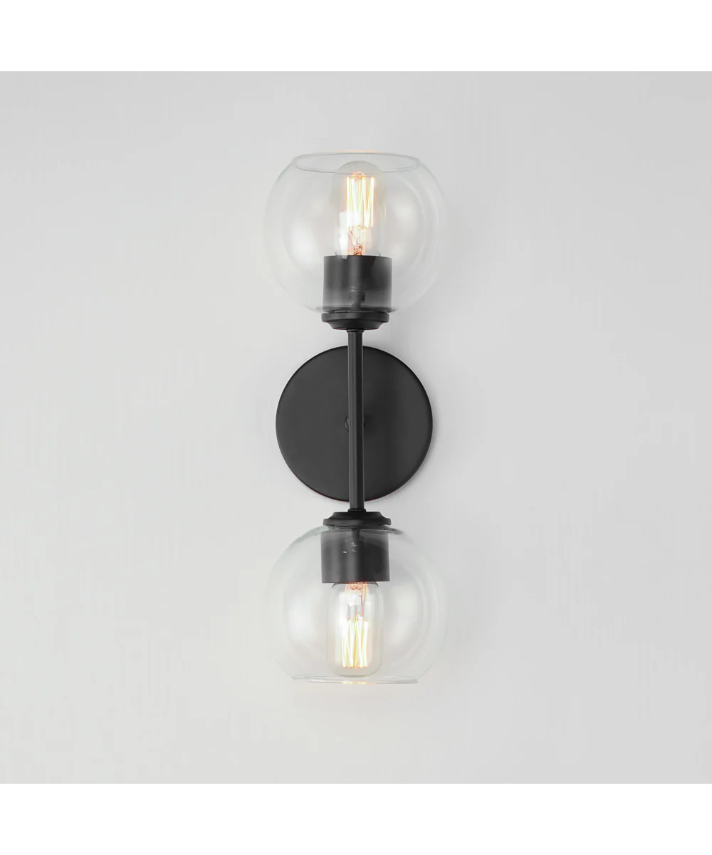 Knox 2-Light Wall Sconce Black - Image 3