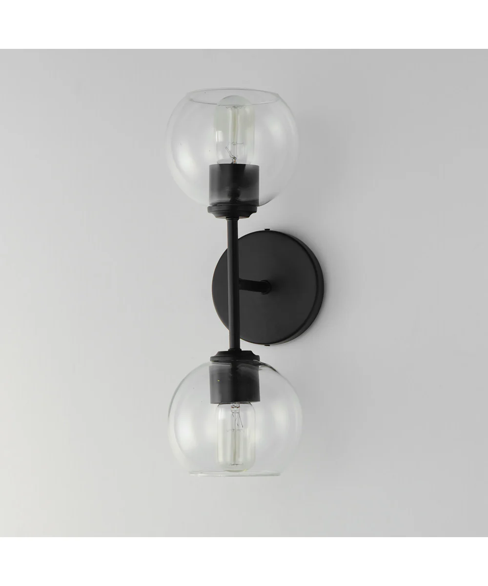 Knox 2-Light Wall Sconce Black - Image 4