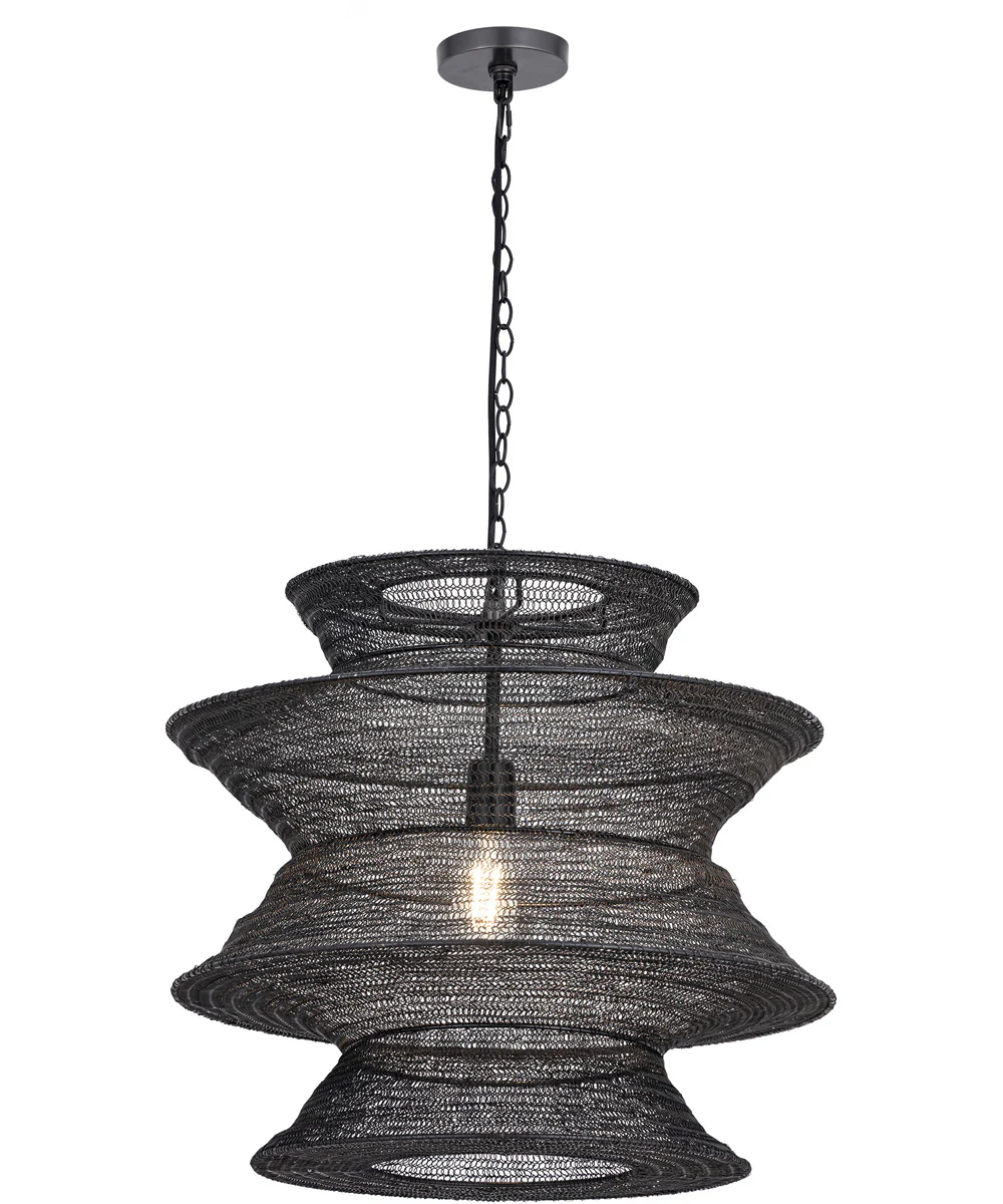Krabi Large 1-Light Pendant Black