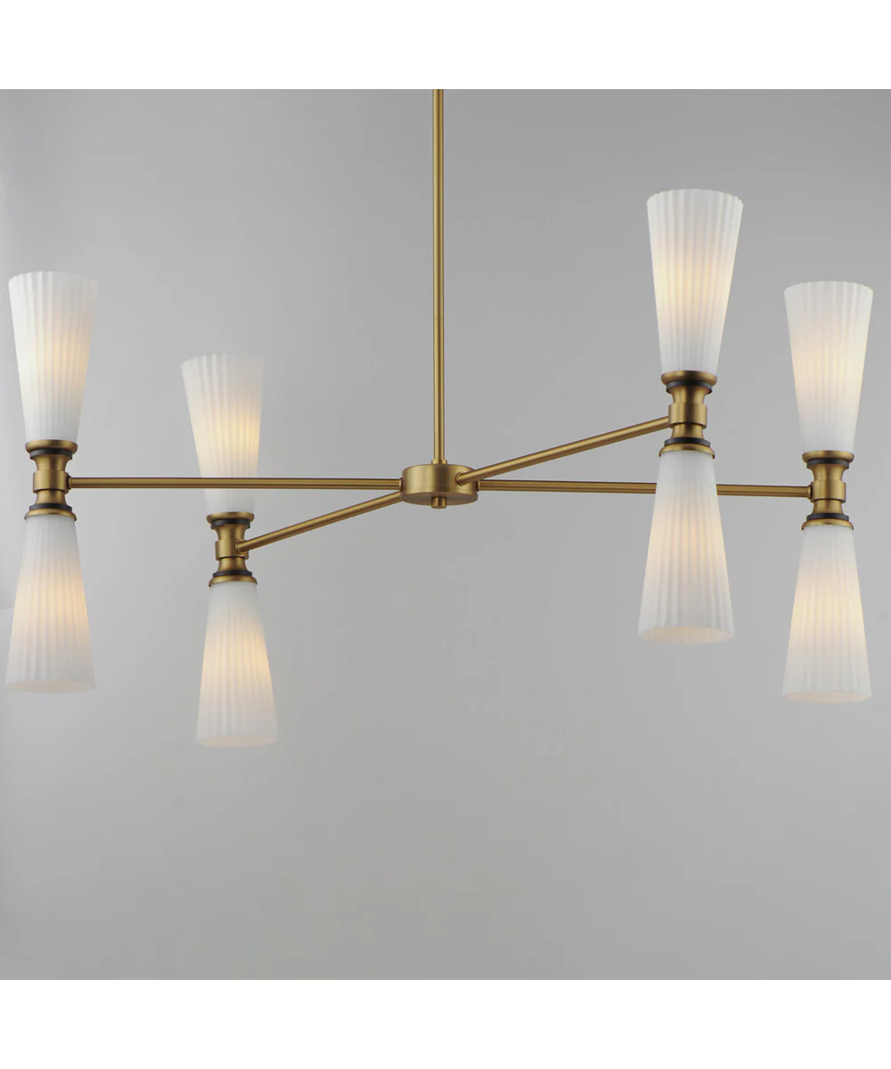 Krevat 8-Light Chandelier Black / Natural Aged Brass - Image 3