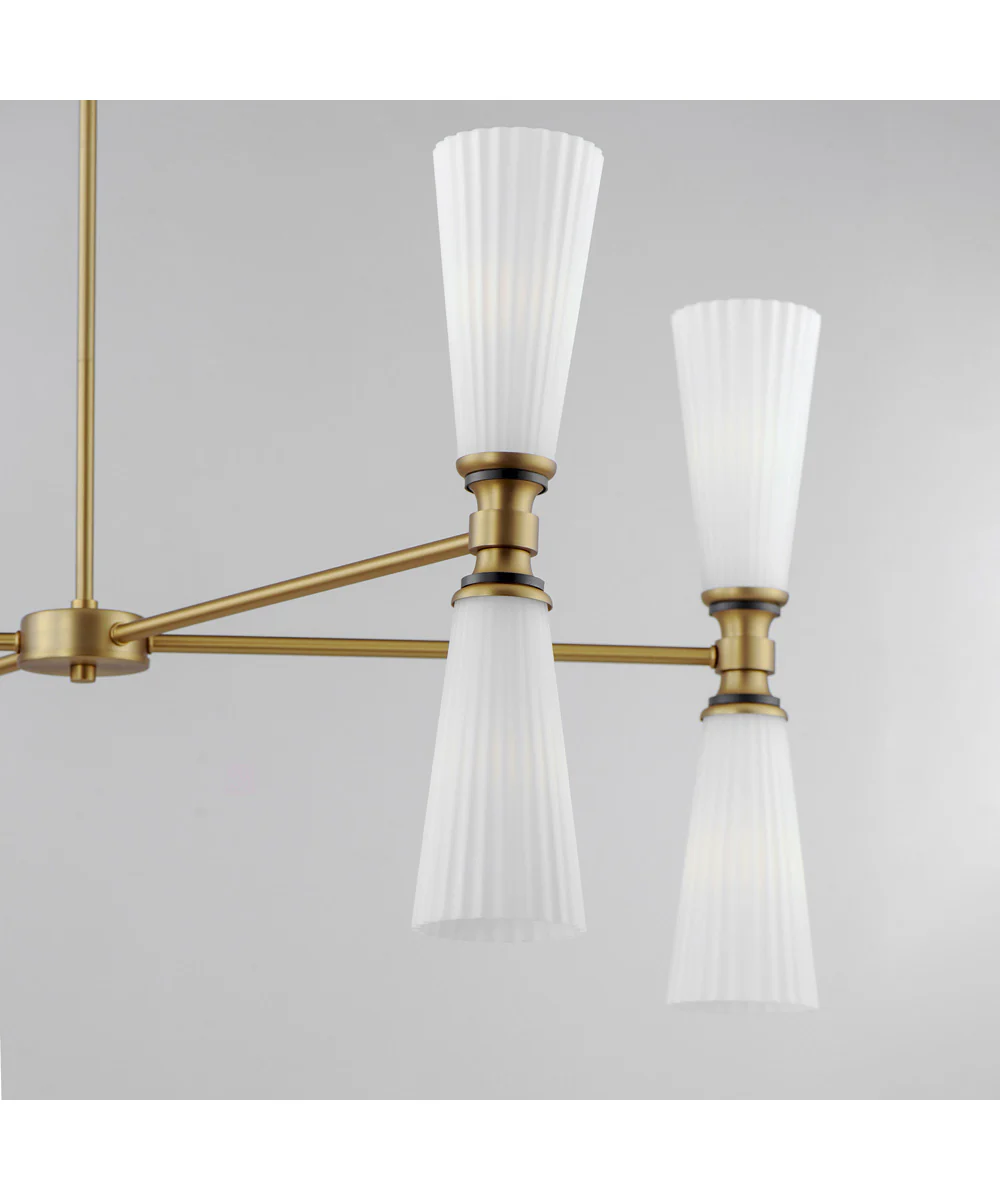 Krevat 8-Light Chandelier Black / Natural Aged Brass - Image 4