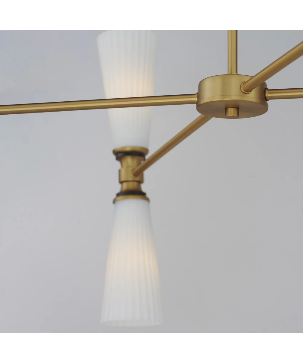 Krevat 8-Light Chandelier Black / Natural Aged Brass - Image 5